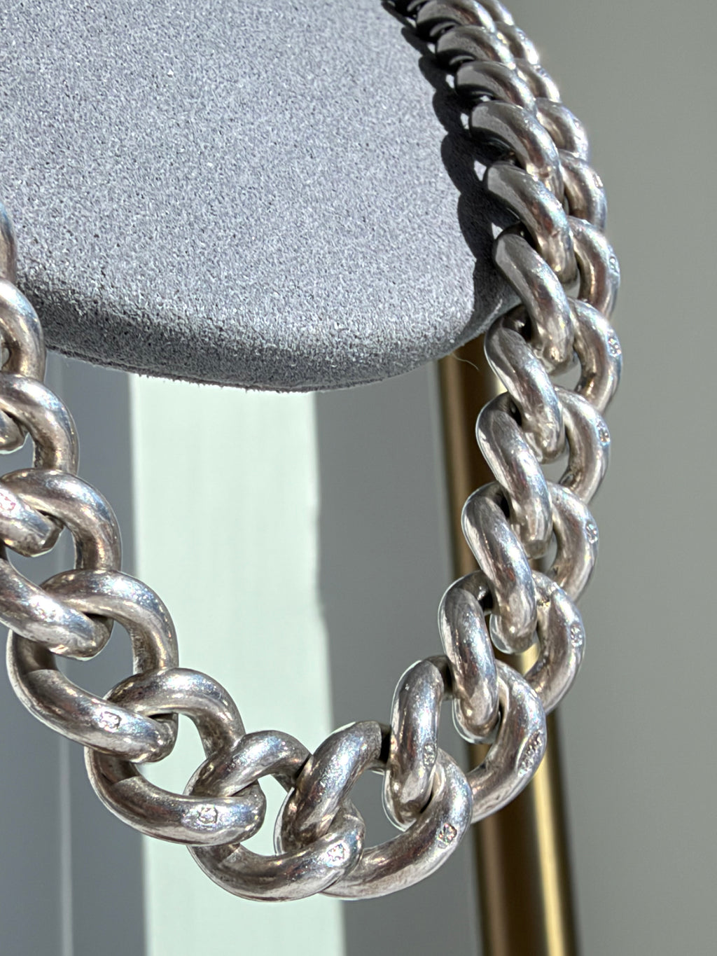 1897 Victorian E.W&S Heavy Sterling Silver Albert Chain with 18ct Bolt 97gr.