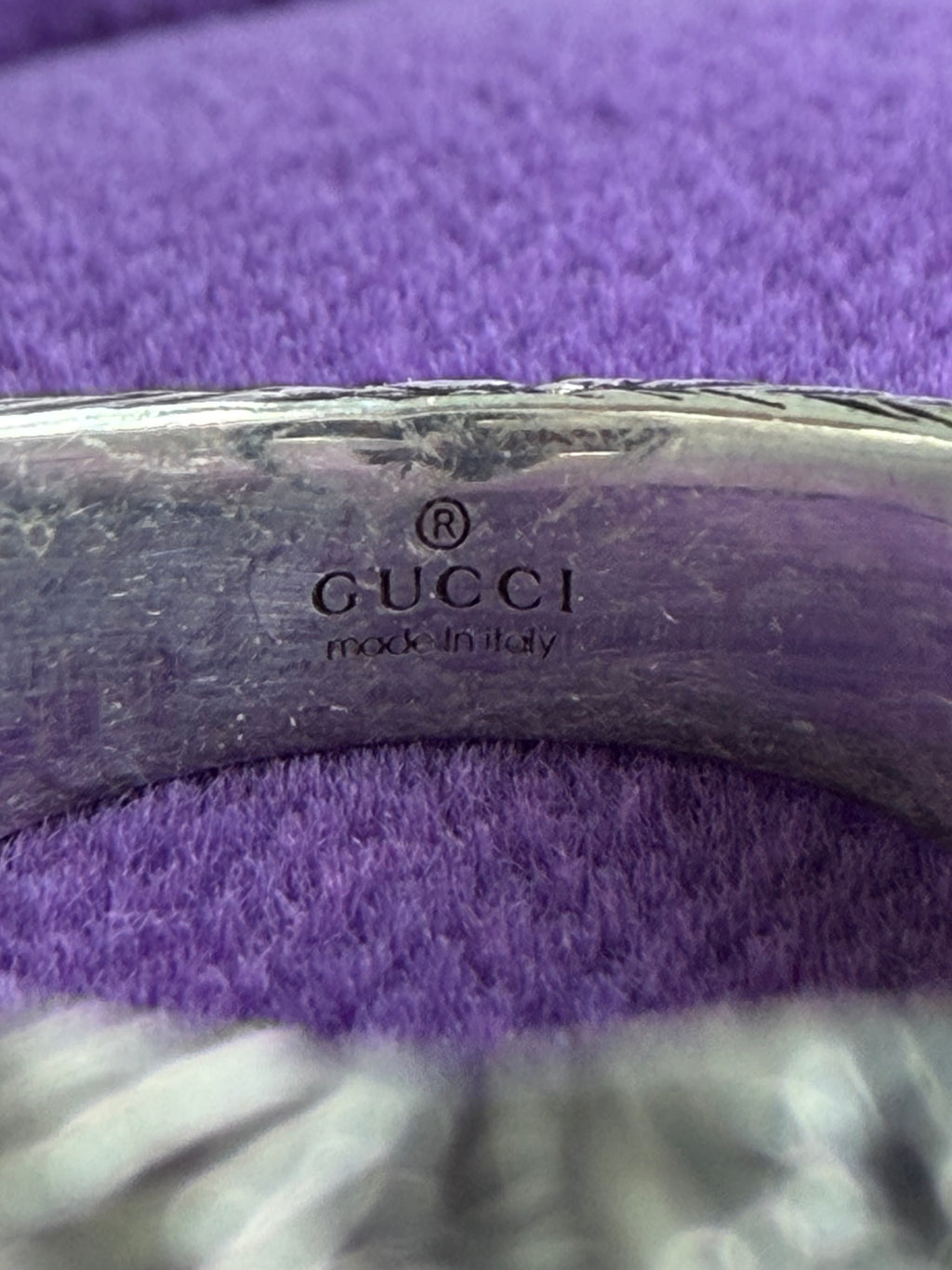 GUCCI STERLING SILVER INTERLOCKING G RING