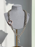 1897 Victorian E.W&S Heavy Sterling Silver Albert Chain with 18ct Bolt 97gr.
