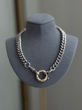 EXCEPTIONAL ANTIQUE ALBERT — STERLING SILVER & 10CT GOLD