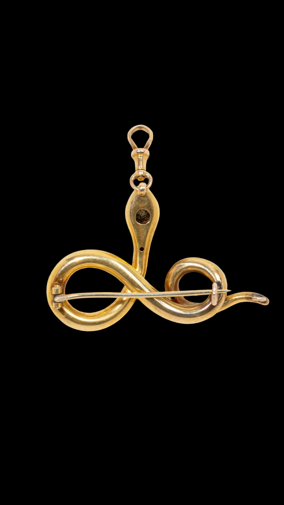 VICTORIAN 14K GOLD DIAMOND SNAKE