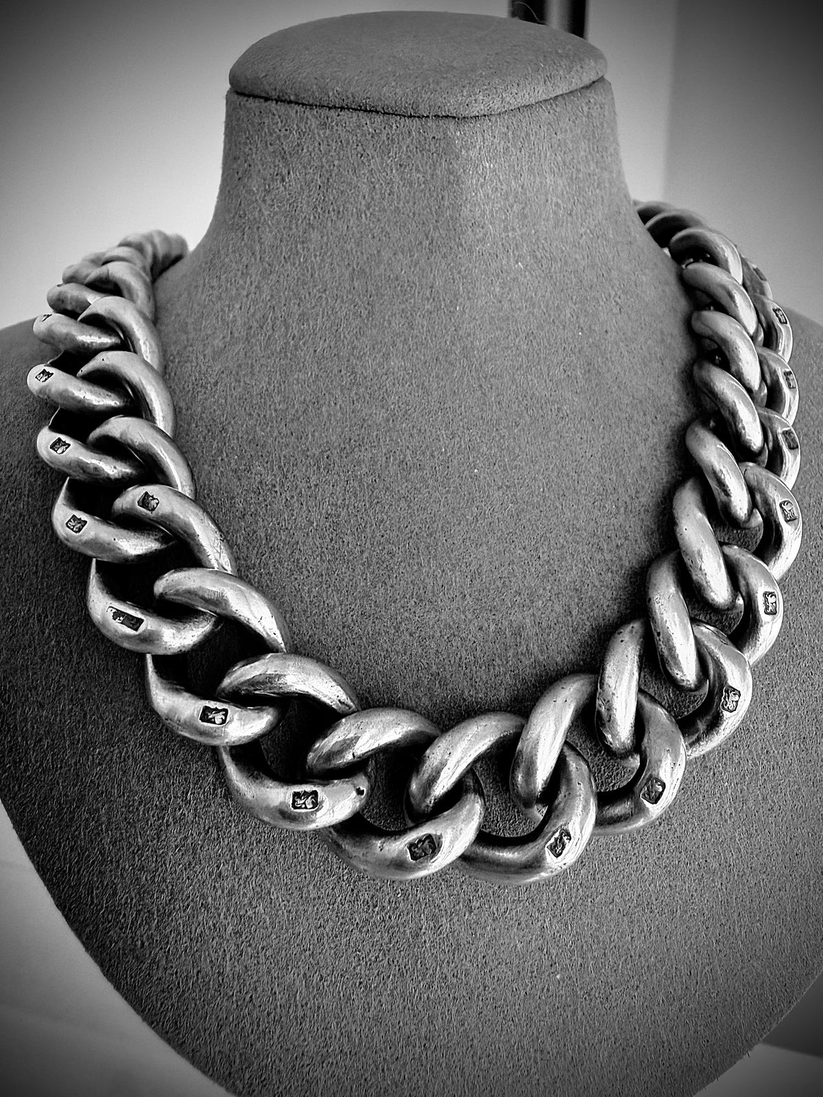 145g Antique Sterling Albert Chain