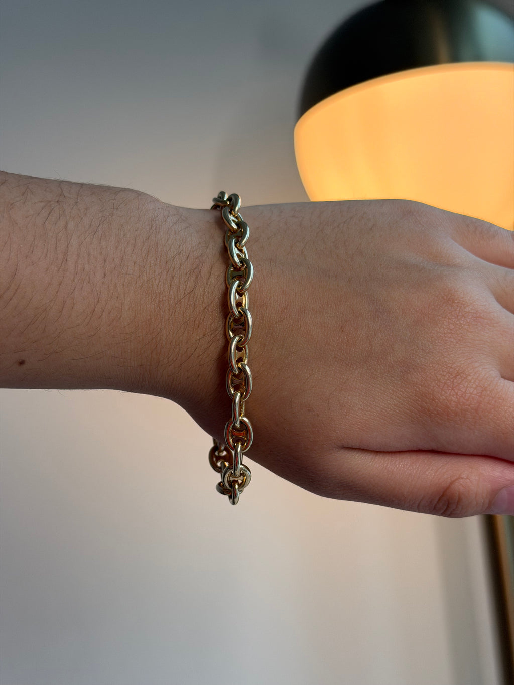 Vintage 14K Solid Gold Mariner Bracelet with Oversized Swivel Dog Clip – 28.65g