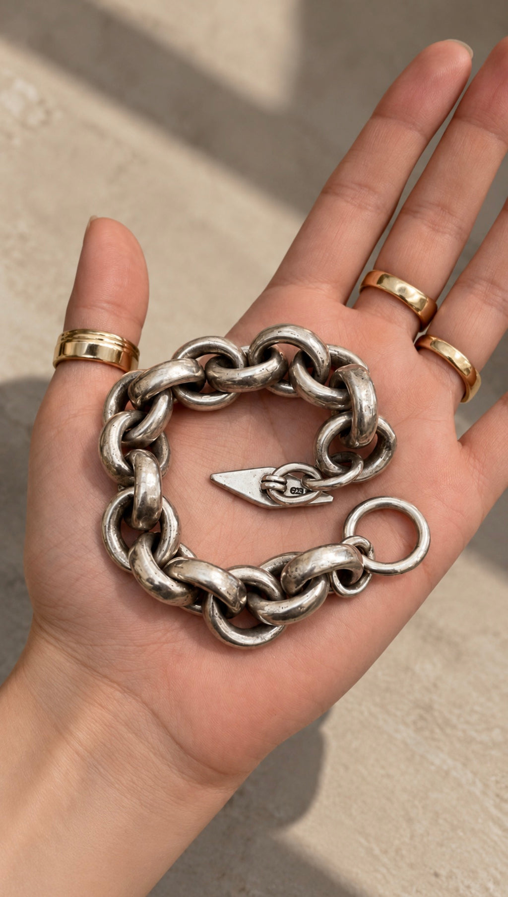 MID-CENTURY DANISH STERLING SILVER LINK BRACELET — PRE-SALE