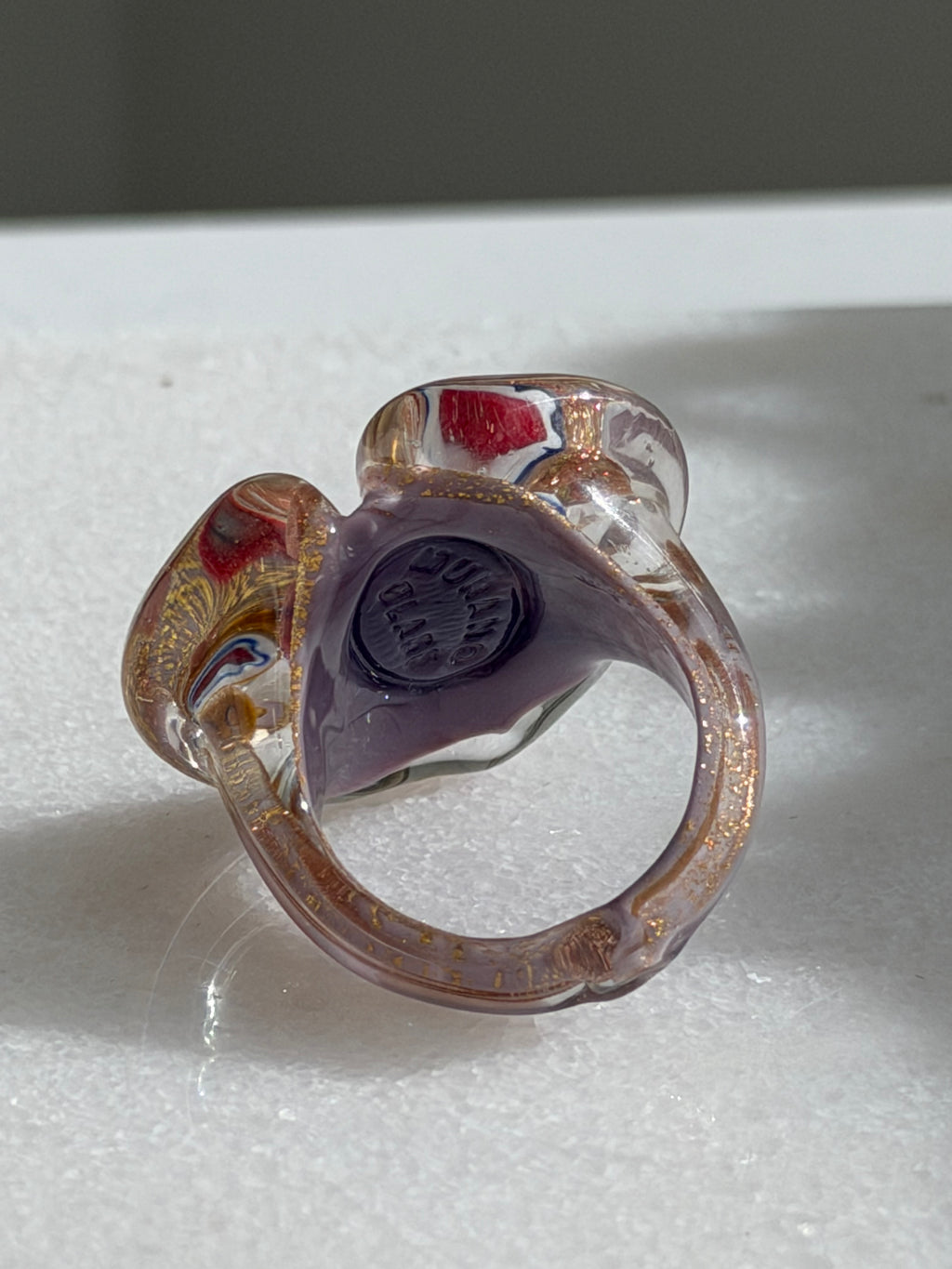 HEART MURANO GLASS RING