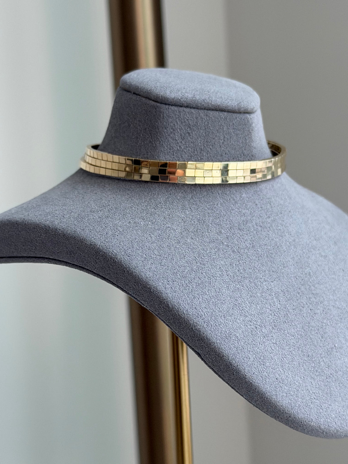 VINTAGE UNOAERRE 14K TRIPLE-ROW OMEGA BRACELET