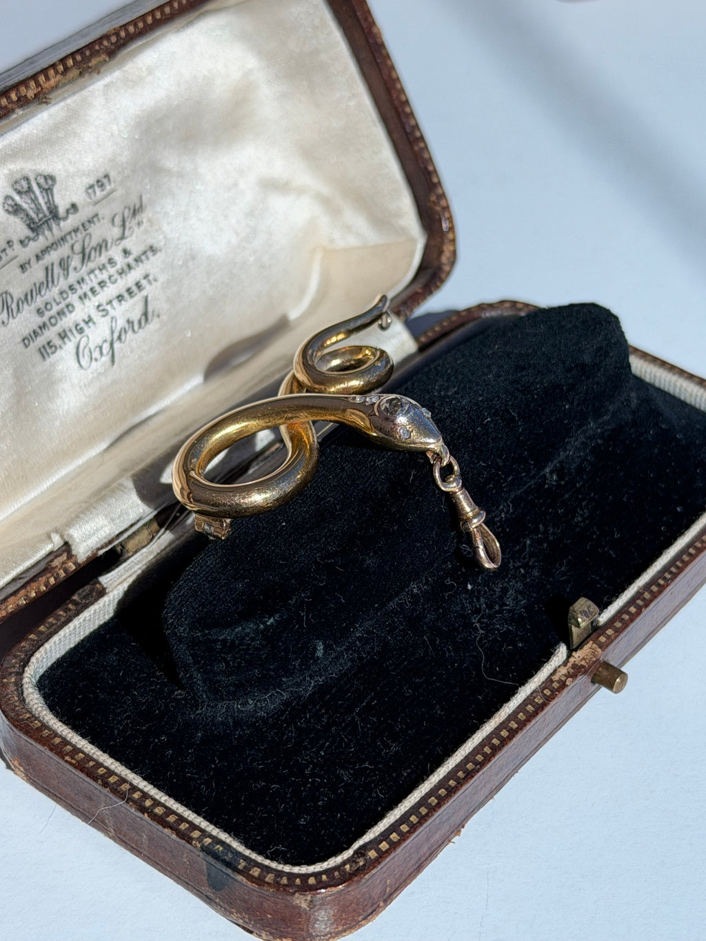 VICTORIAN 14K GOLD DIAMOND SNAKE