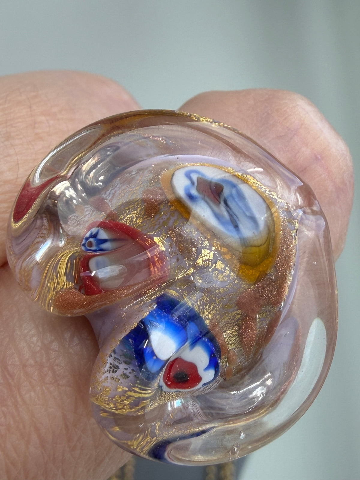 HEART MURANO GLASS RING