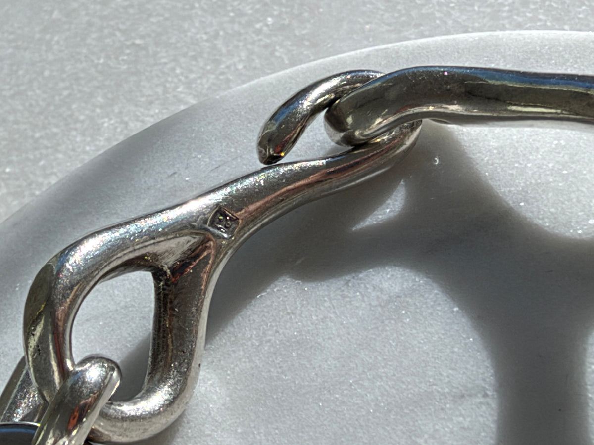 CIRCA 1950s EGYPTIAN .900 SILVER HORSEBIT BRACELET