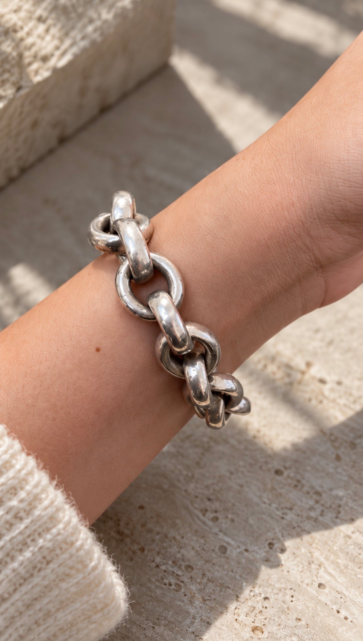 MID-CENTURY DANISH STERLING SILVER LINK BRACELET — PRE-SALE