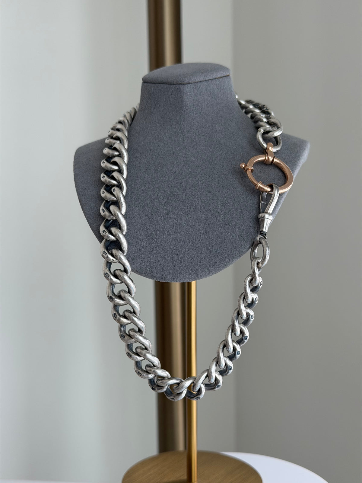 145g Antique Sterling Albert Chain