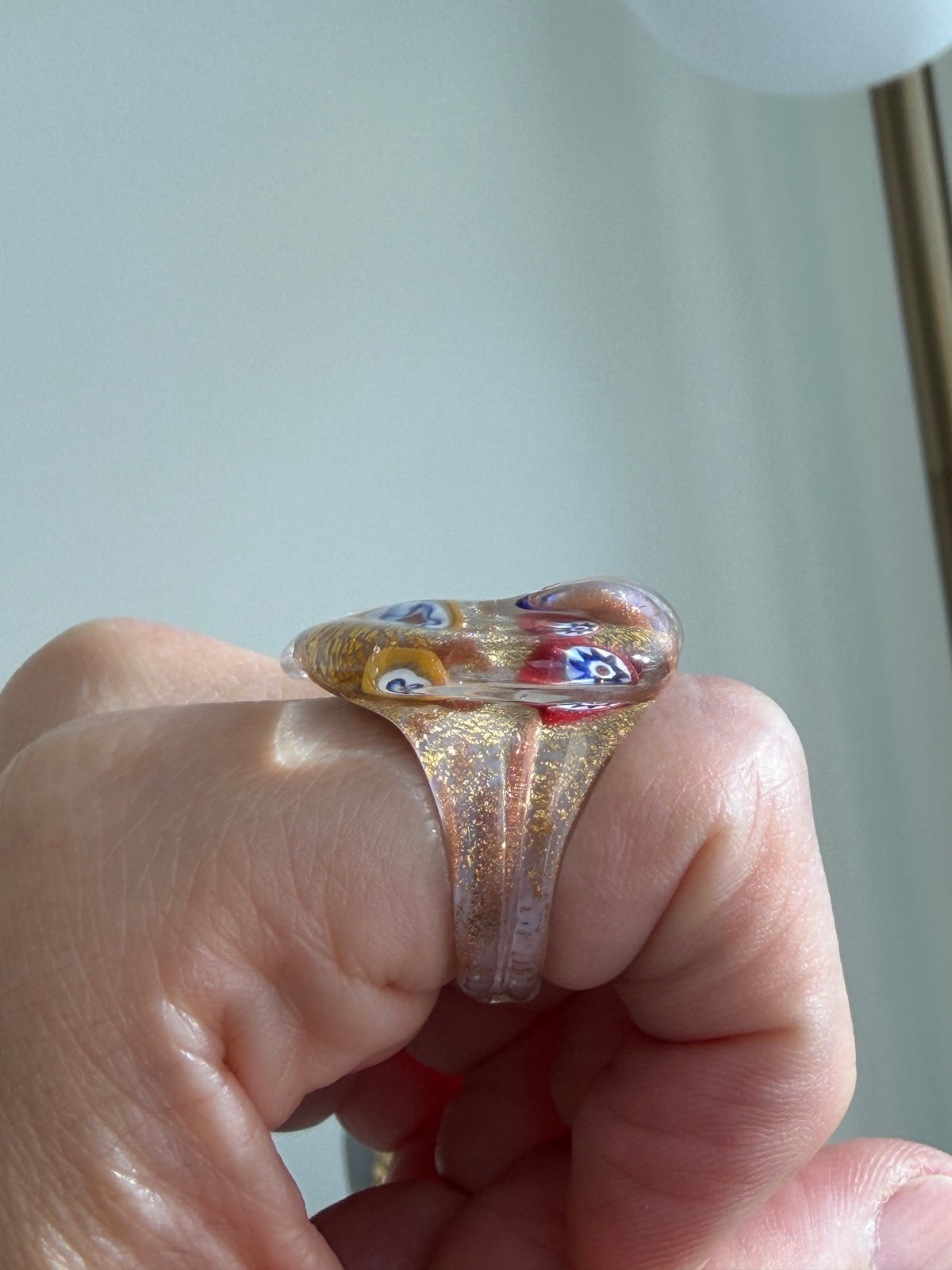 HEART MURANO GLASS RING