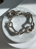 CIRCA 1950s EGYPTIAN .900 SILVER HORSEBIT BRACELET
