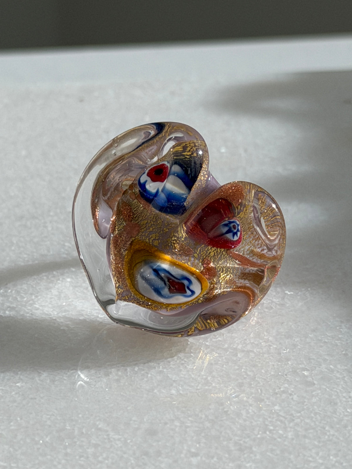 HEART MURANO GLASS RING
