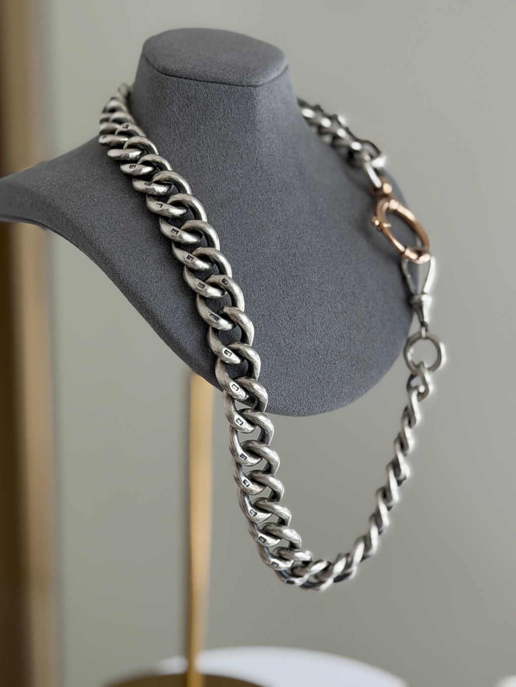 145g Antique Sterling Albert Chain