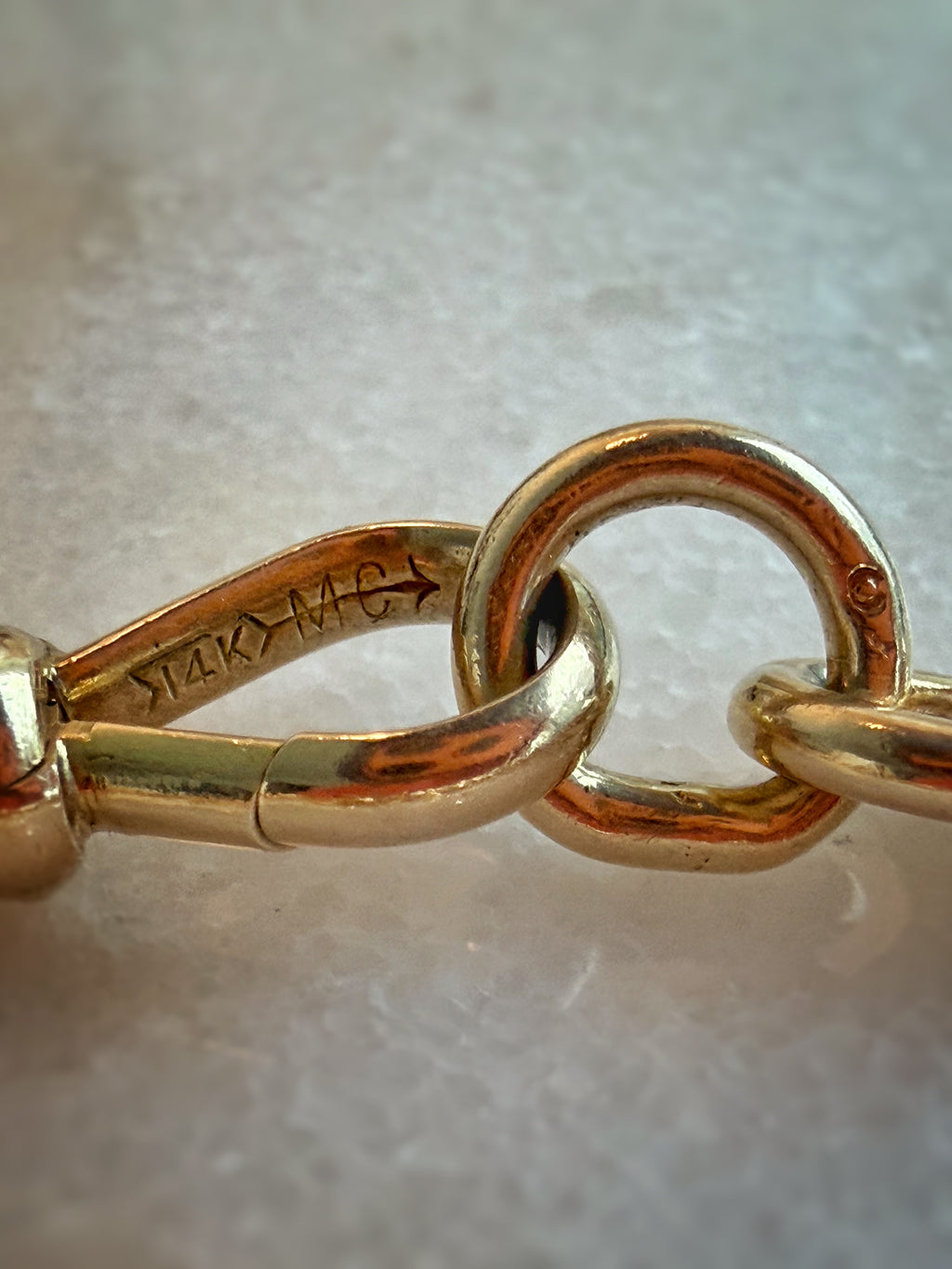 Vintage 14K Solid Gold Mariner Bracelet with Oversized Swivel Dog Clip – 28.65g
