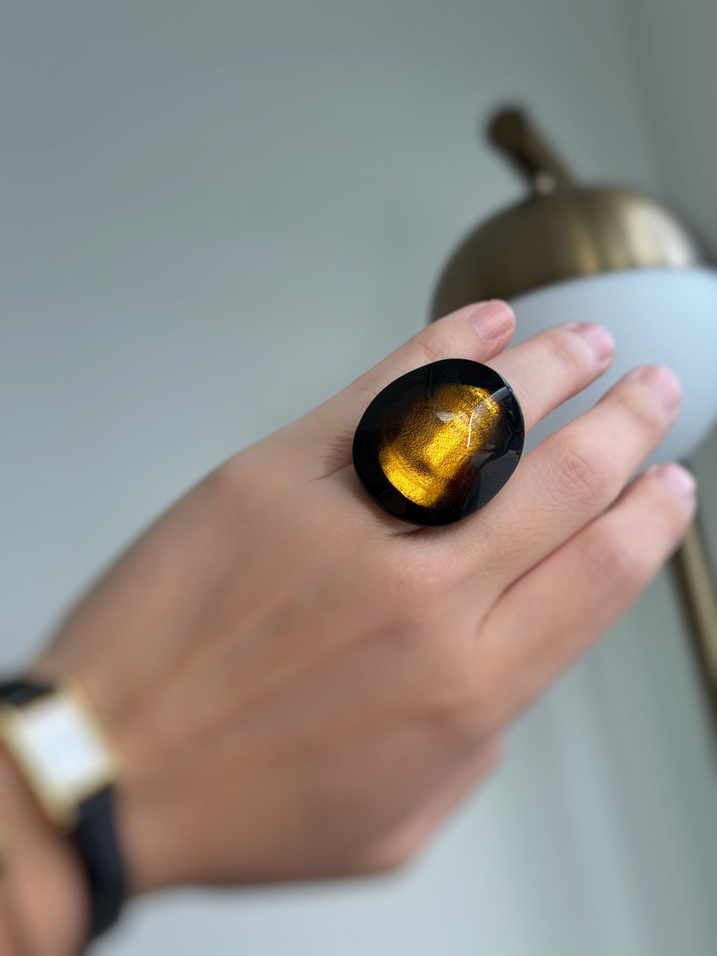 VENETIAN MURANO GLASS STATEMENT RING