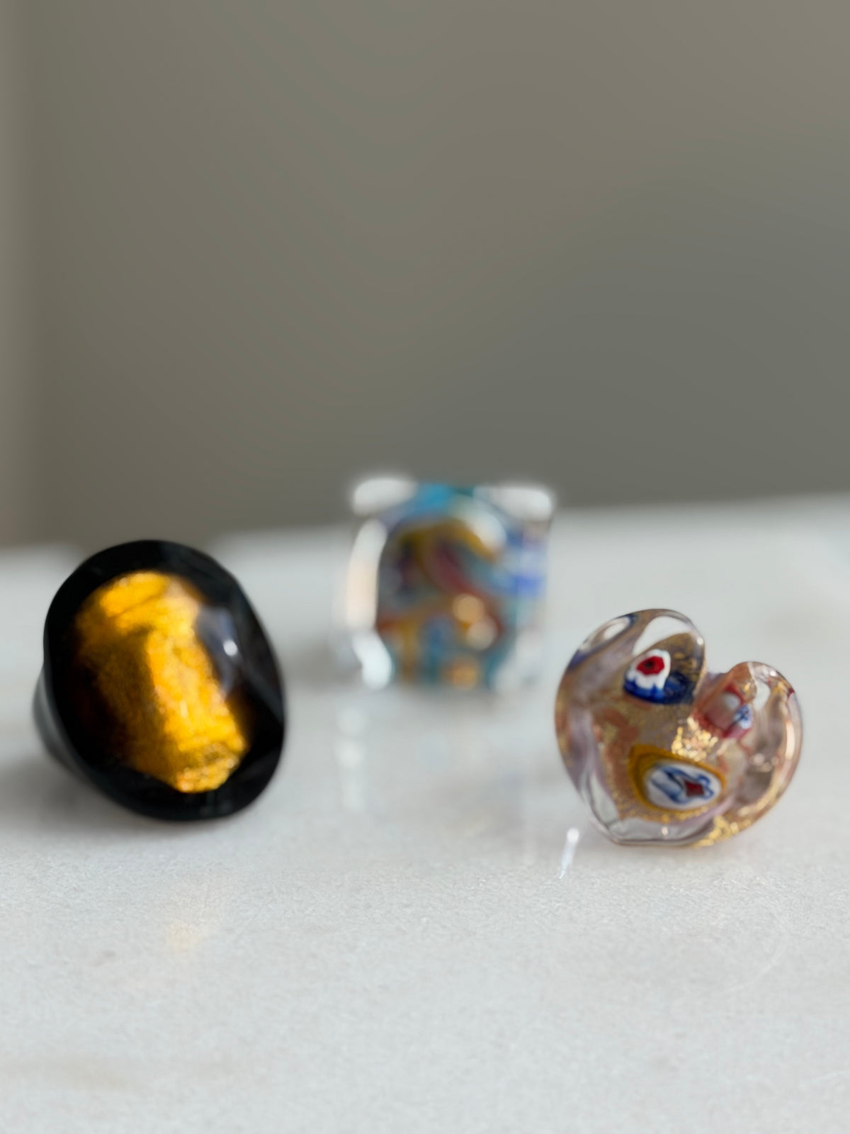 VENETIAN MURANO GLASS STATEMENT RING