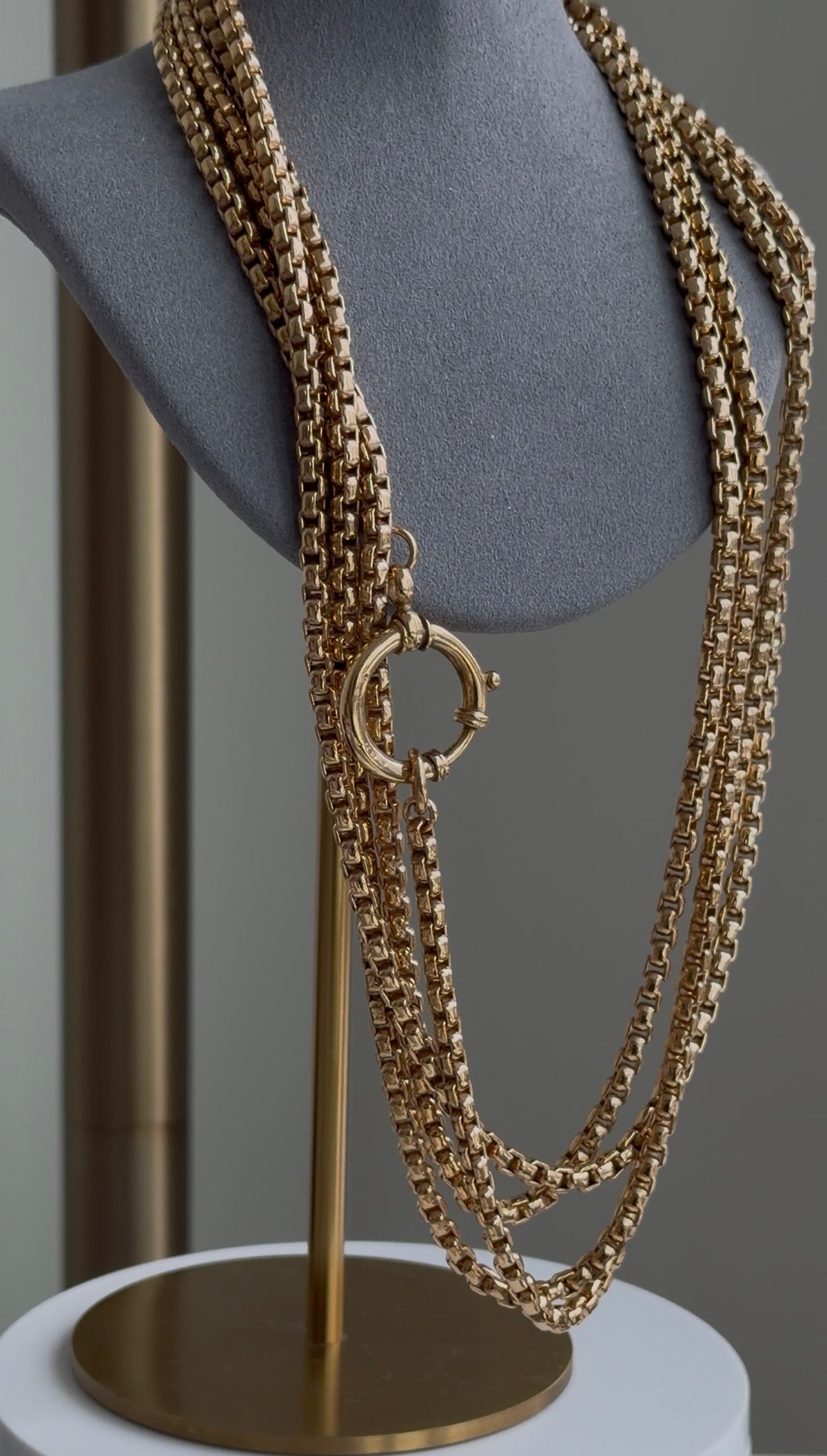 LONG GUARD CHAIN — 9CT HGP
