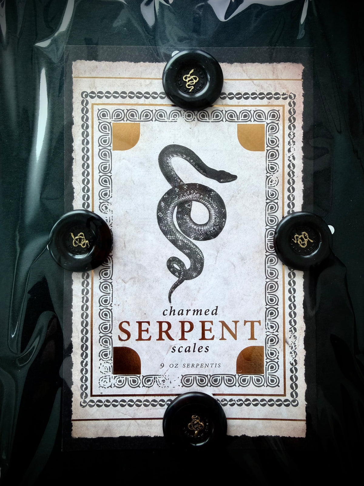 Charmed Serpent Wax Seal Stickers — Set of 4