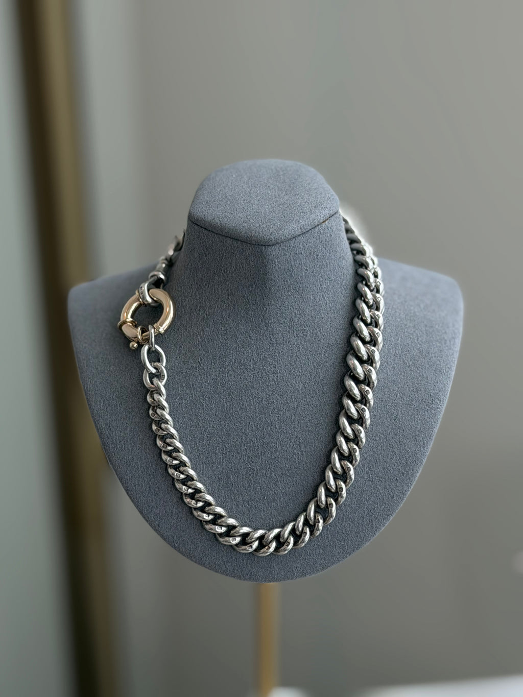 EXCEPTIONAL ANTIQUE ALBERT — STERLING SILVER & 10CT GOLD