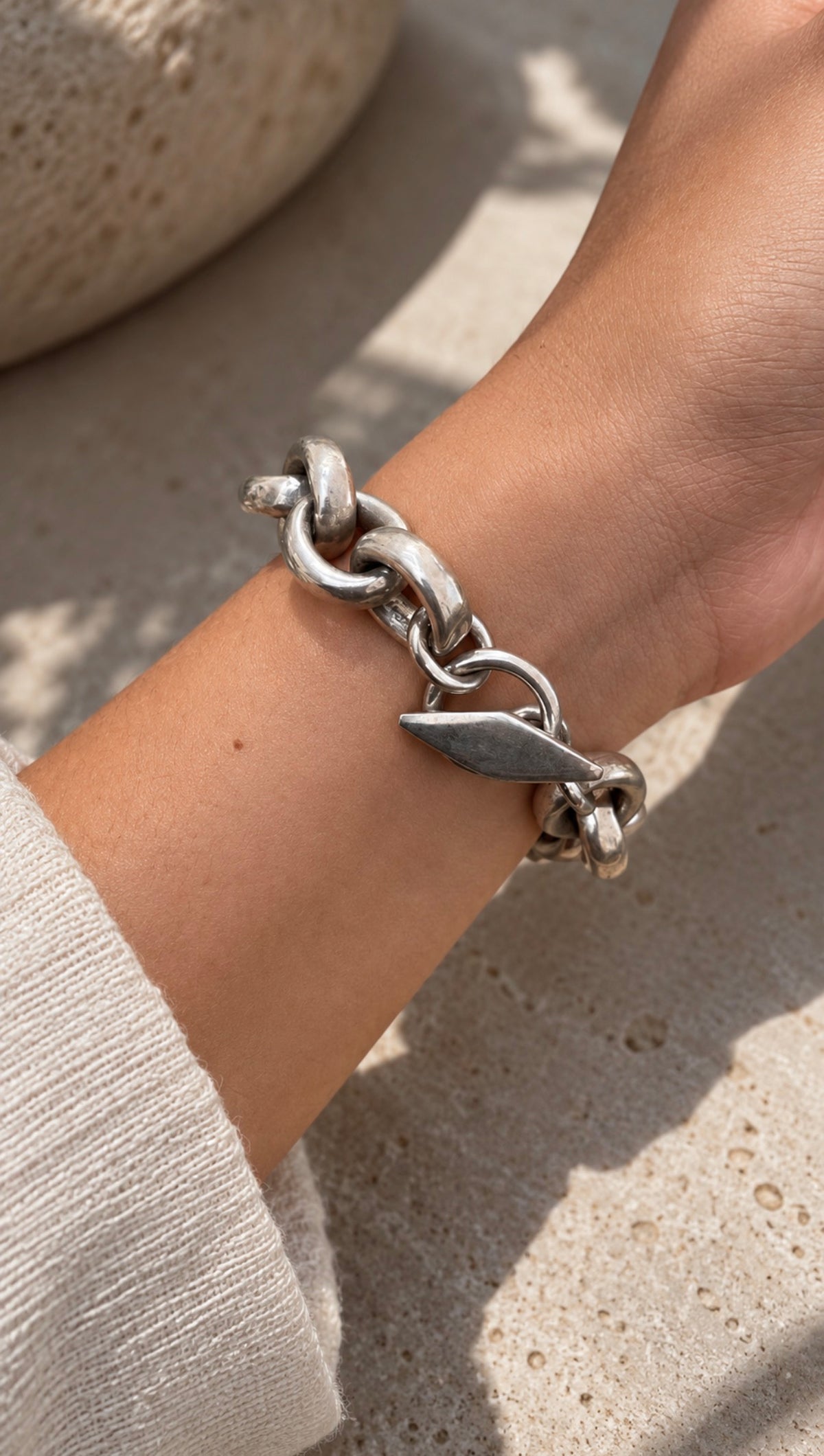 MID-CENTURY DANISH STERLING SILVER LINK BRACELET — PRE-SALE
