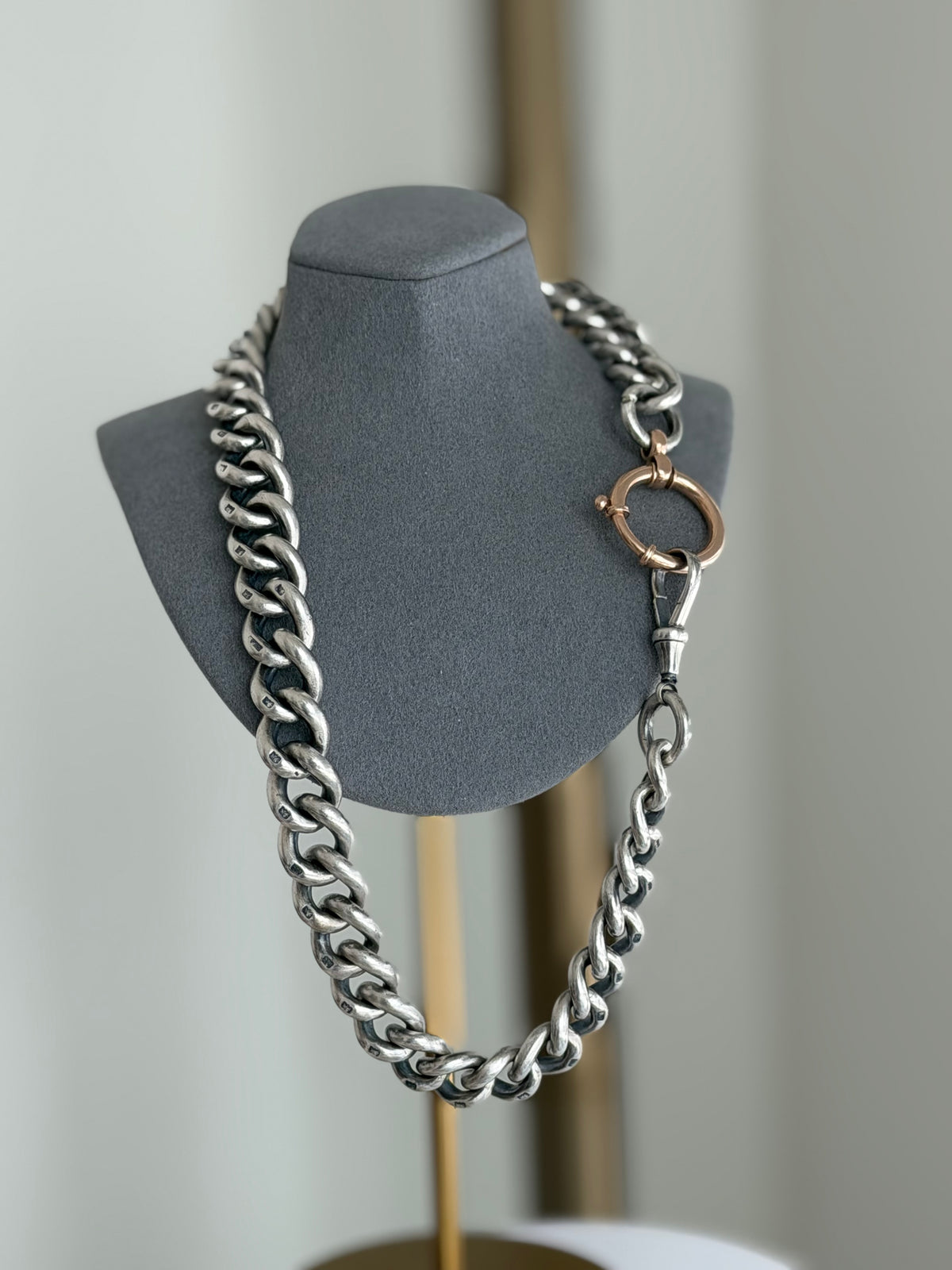 145g Antique Sterling Albert Chain