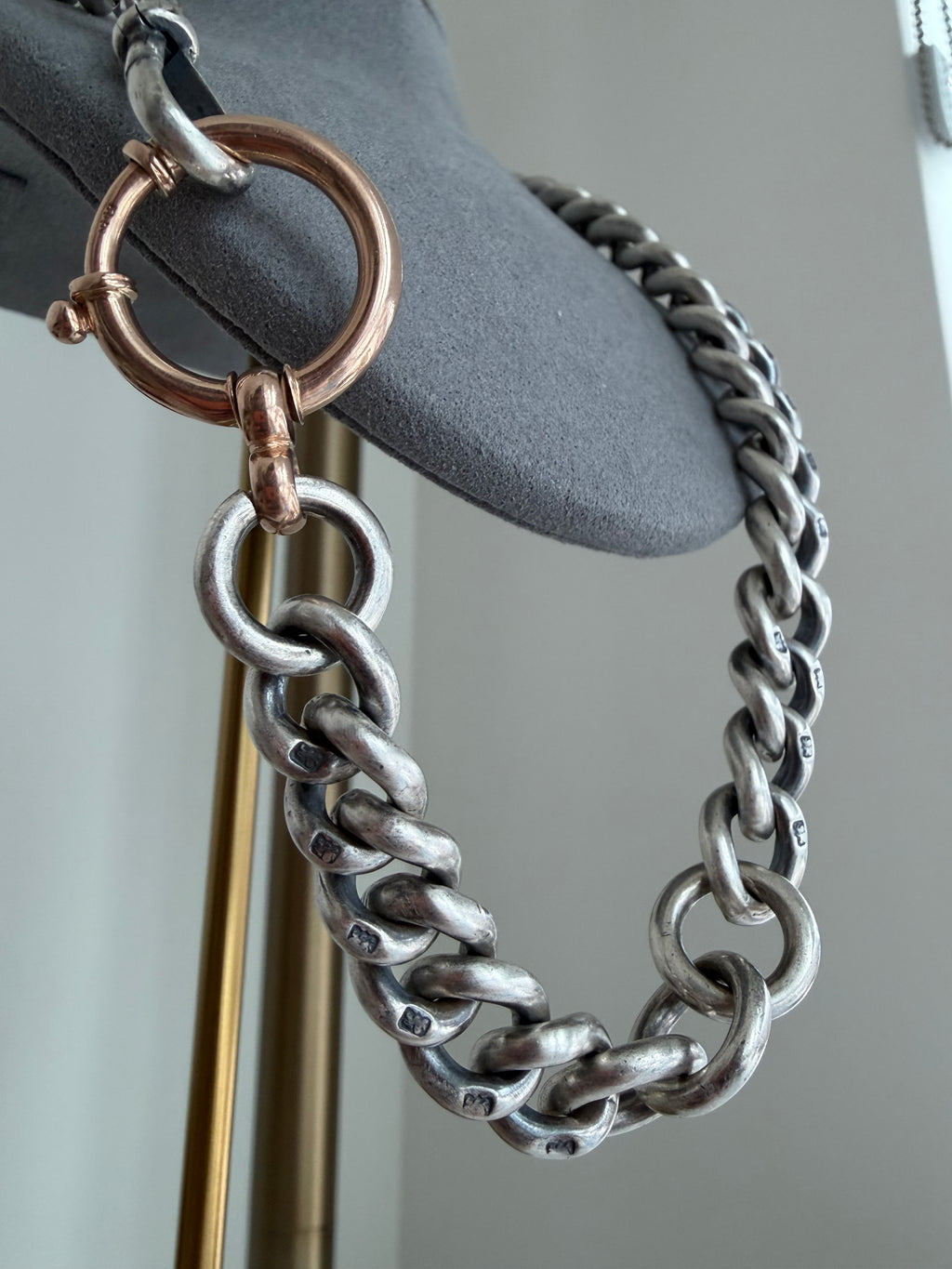 145g Antique Sterling Albert Chain