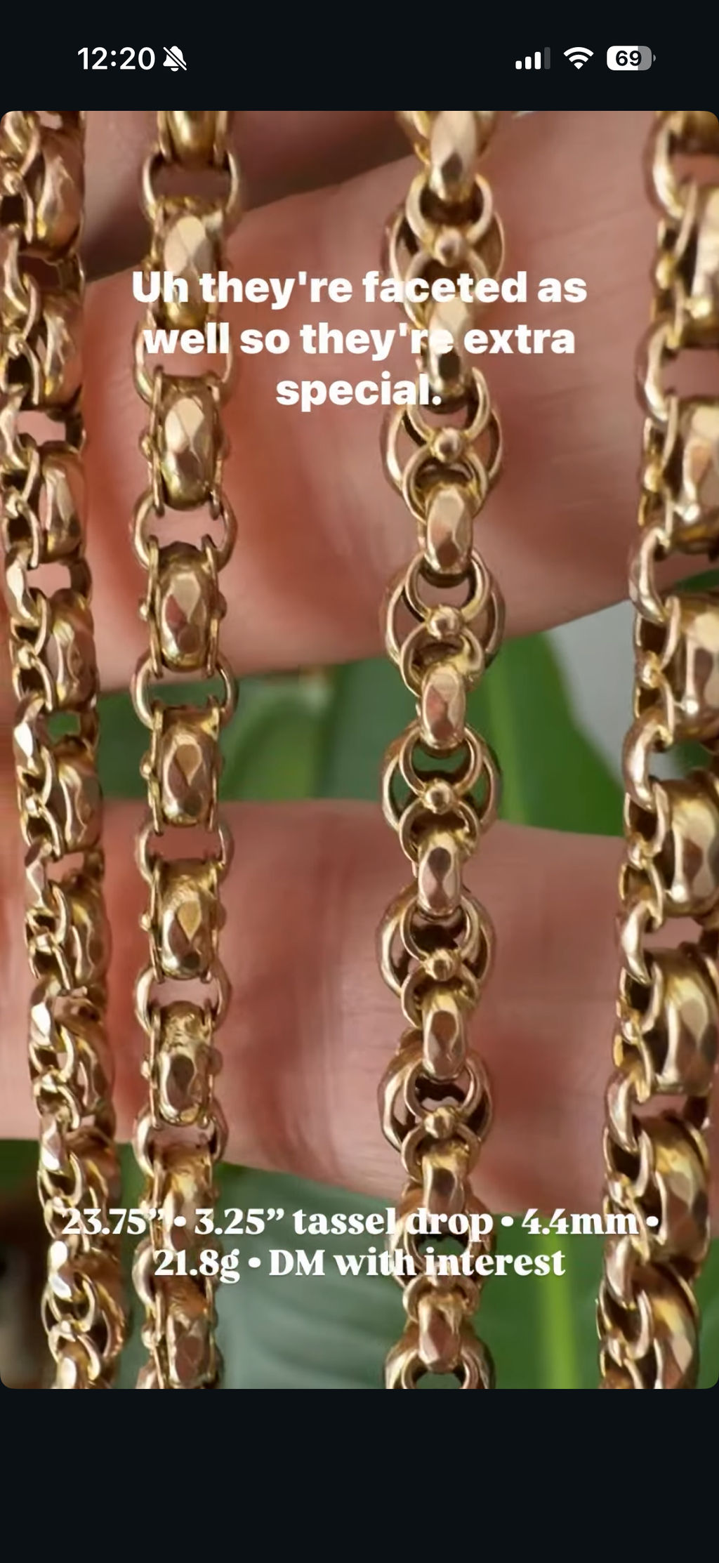 Antique British 9ct Gold Long Guard Chain – 58.5” | 72.5g