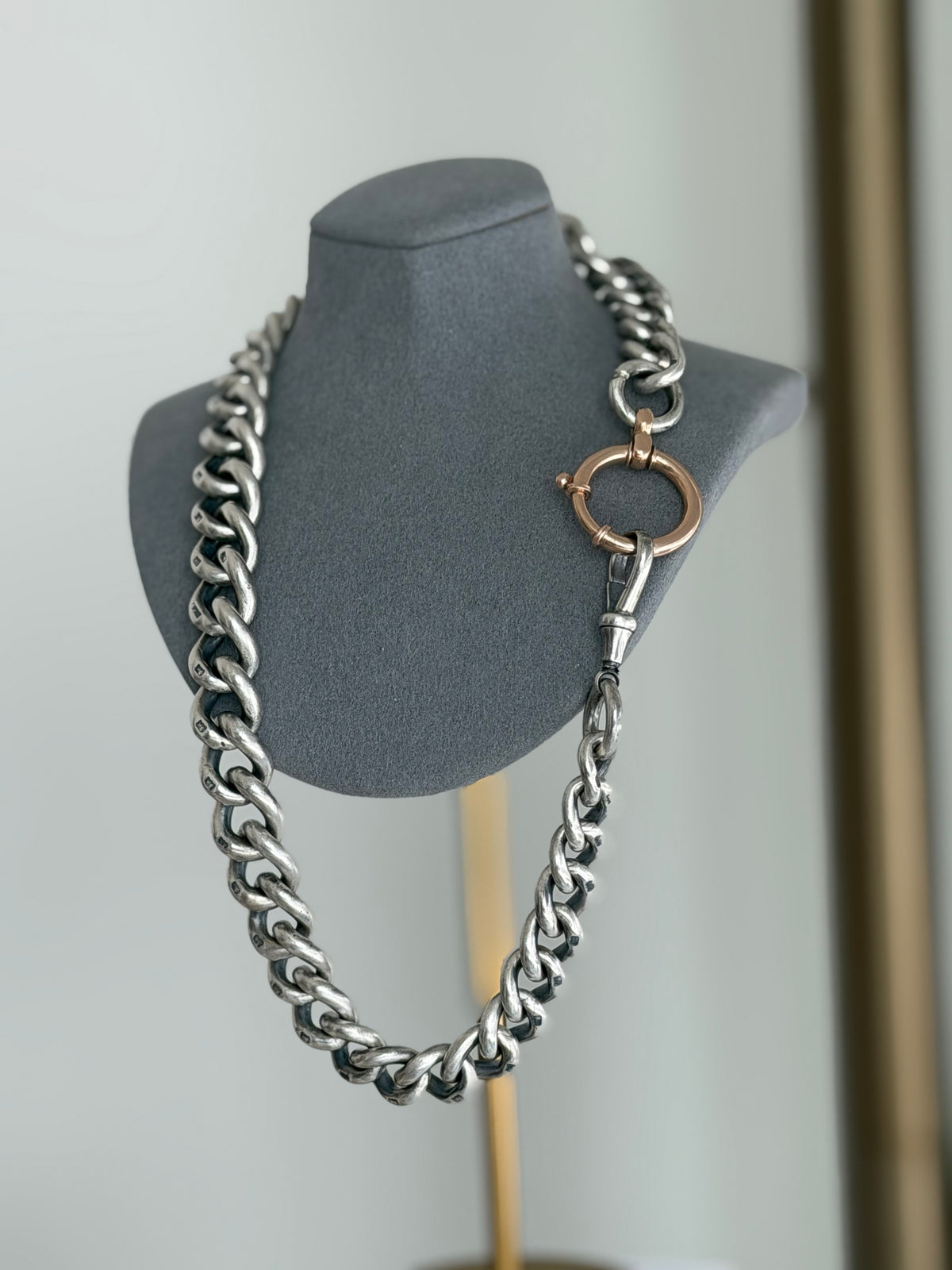 145g Antique Sterling Albert Chain