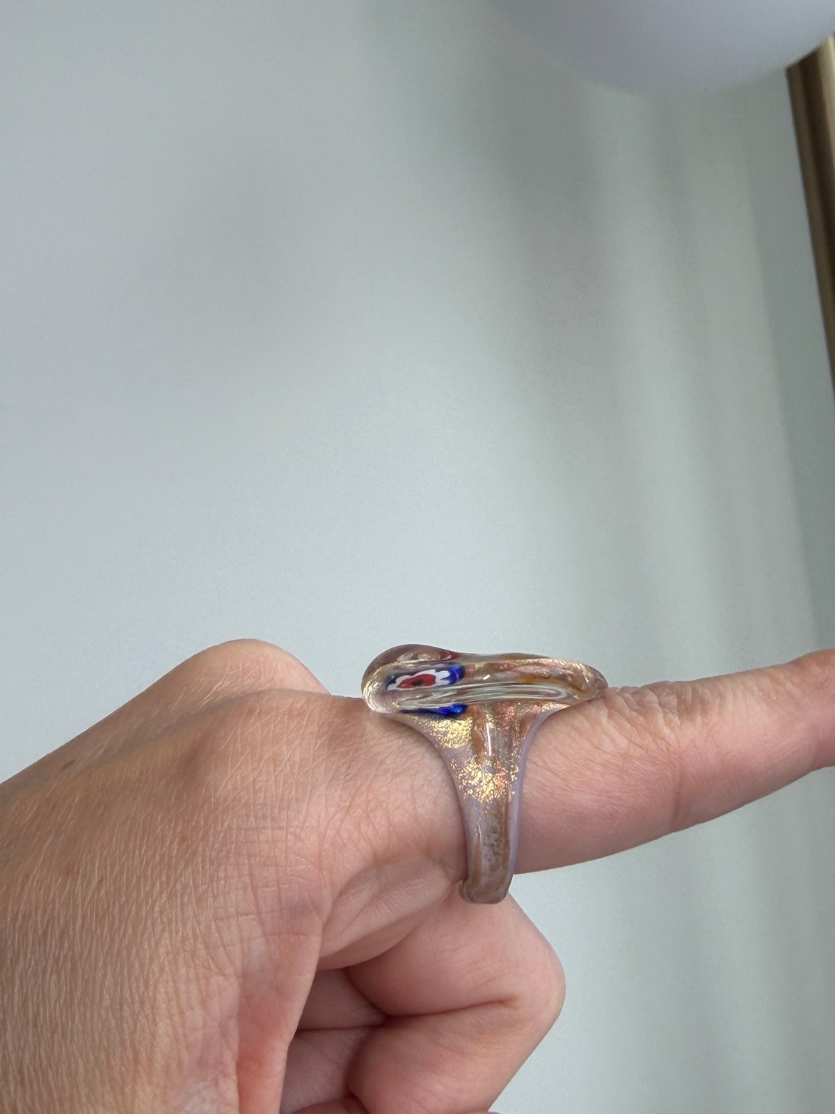 HEART MURANO GLASS RING