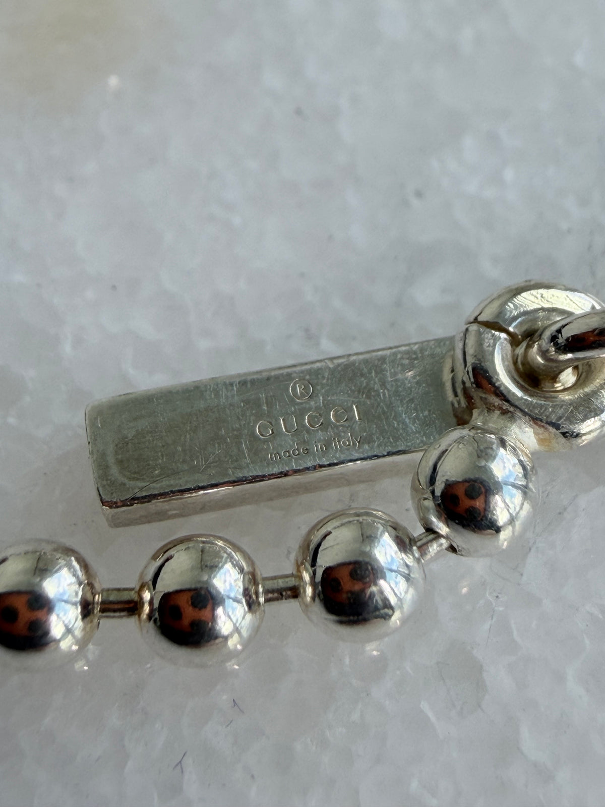 GUCCI STERLING SILVER BALL CHAIN