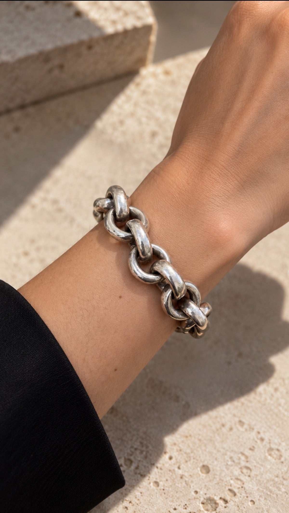 MID-CENTURY DANISH STERLING SILVER LINK BRACELET — PRE-SALE