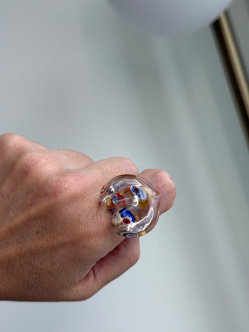 HEART MURANO GLASS RING