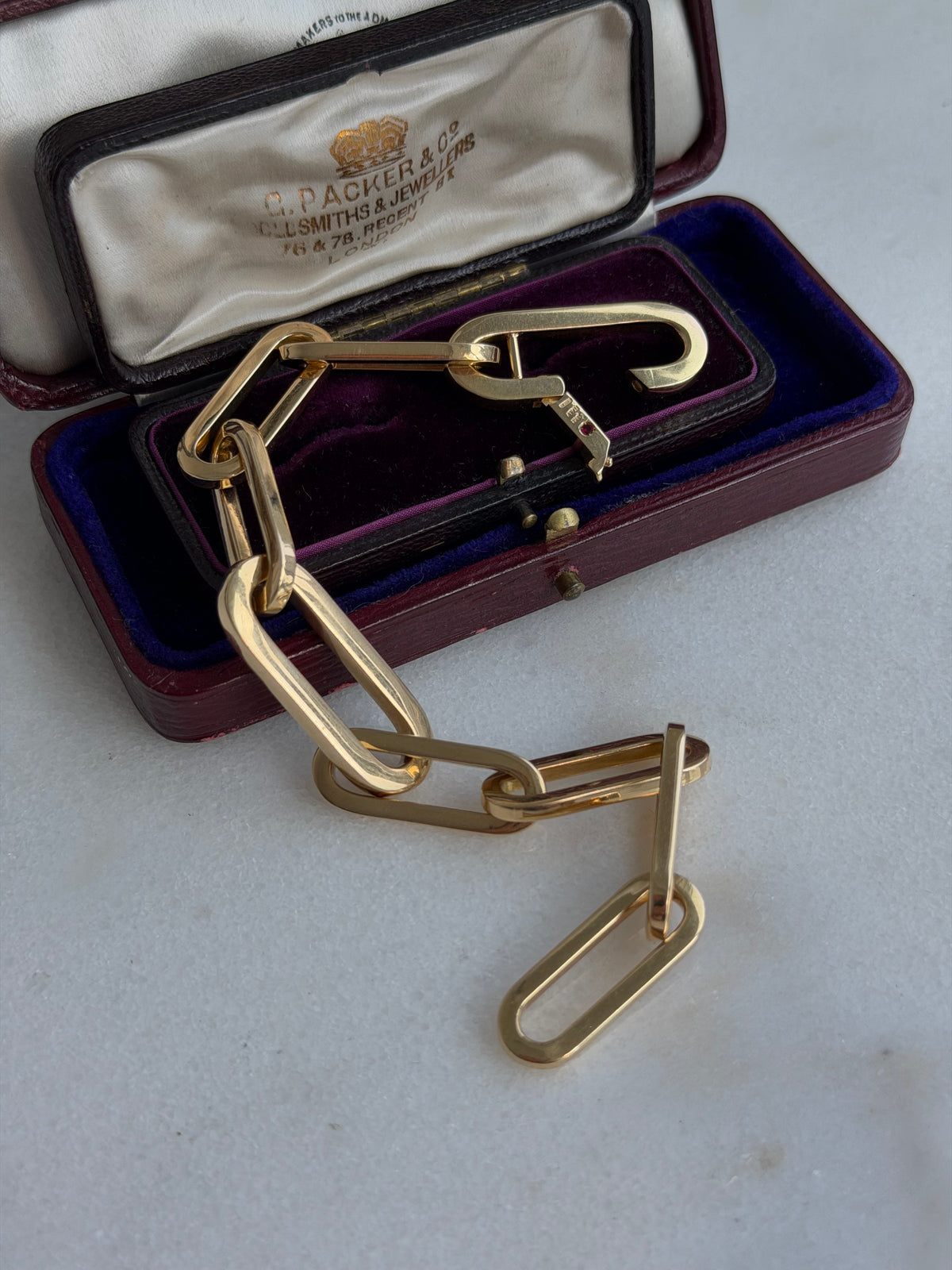 ROBERTO COIN 18K GOLD OVERSIZED LINK BRACELET