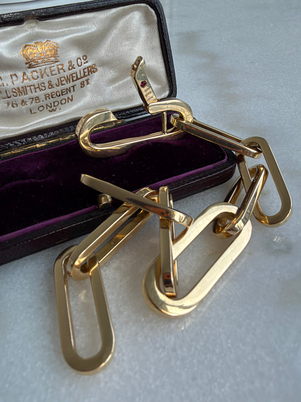 ROBERTO COIN 18K GOLD OVERSIZED LINK BRACELET