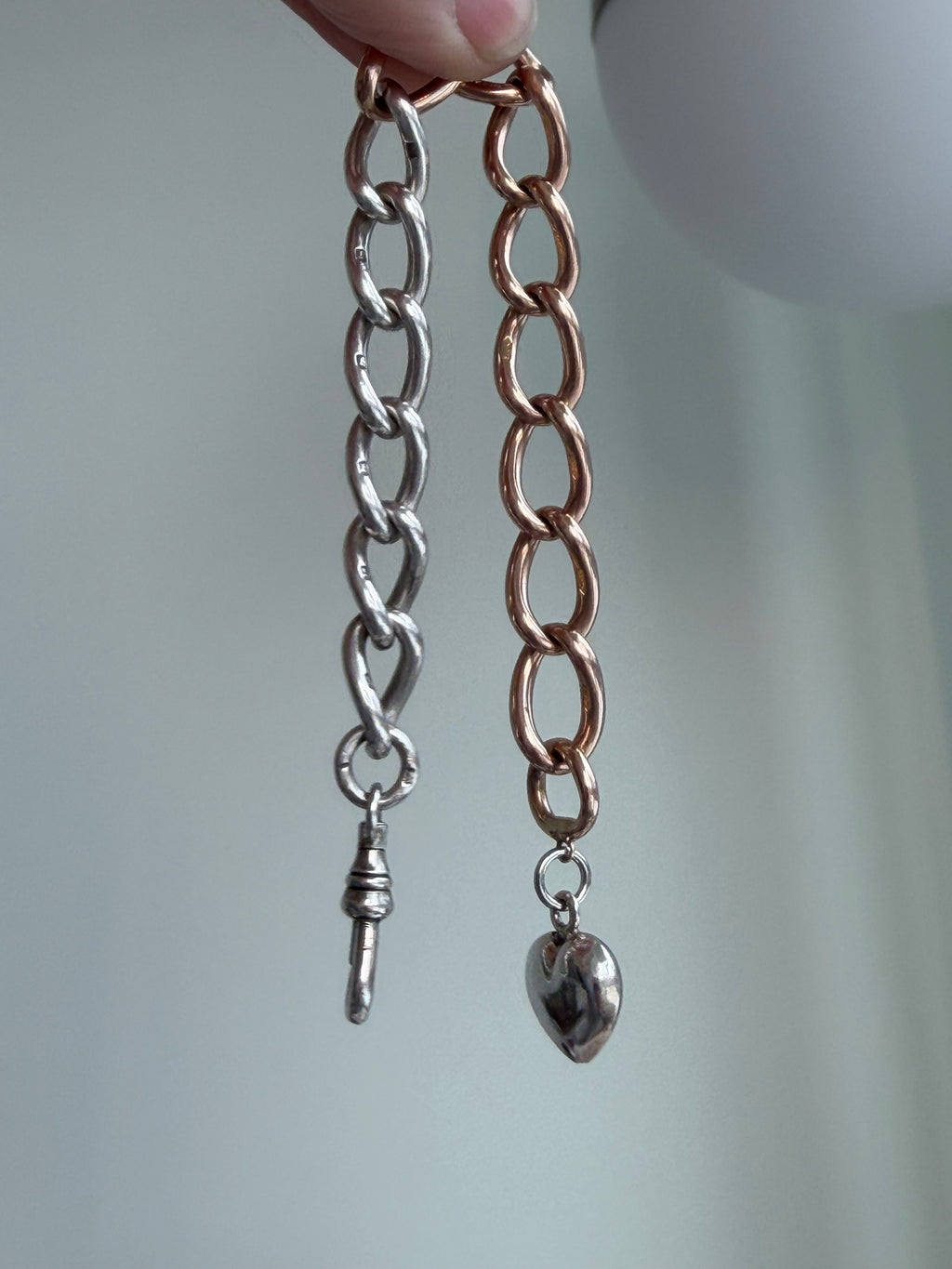 Antique 9ct Gold & Sterling Silver Mixed-Metal Bracelet