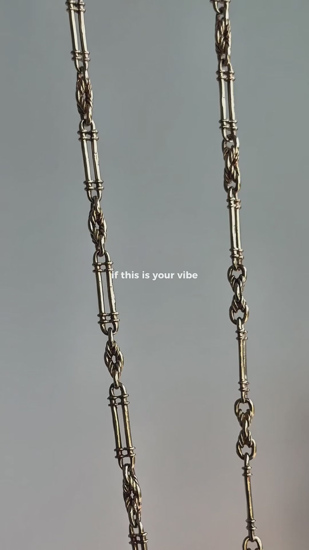 9CT GOLD TROMBONE & LOVER'S
KNOT LONG GUARD CHAIN