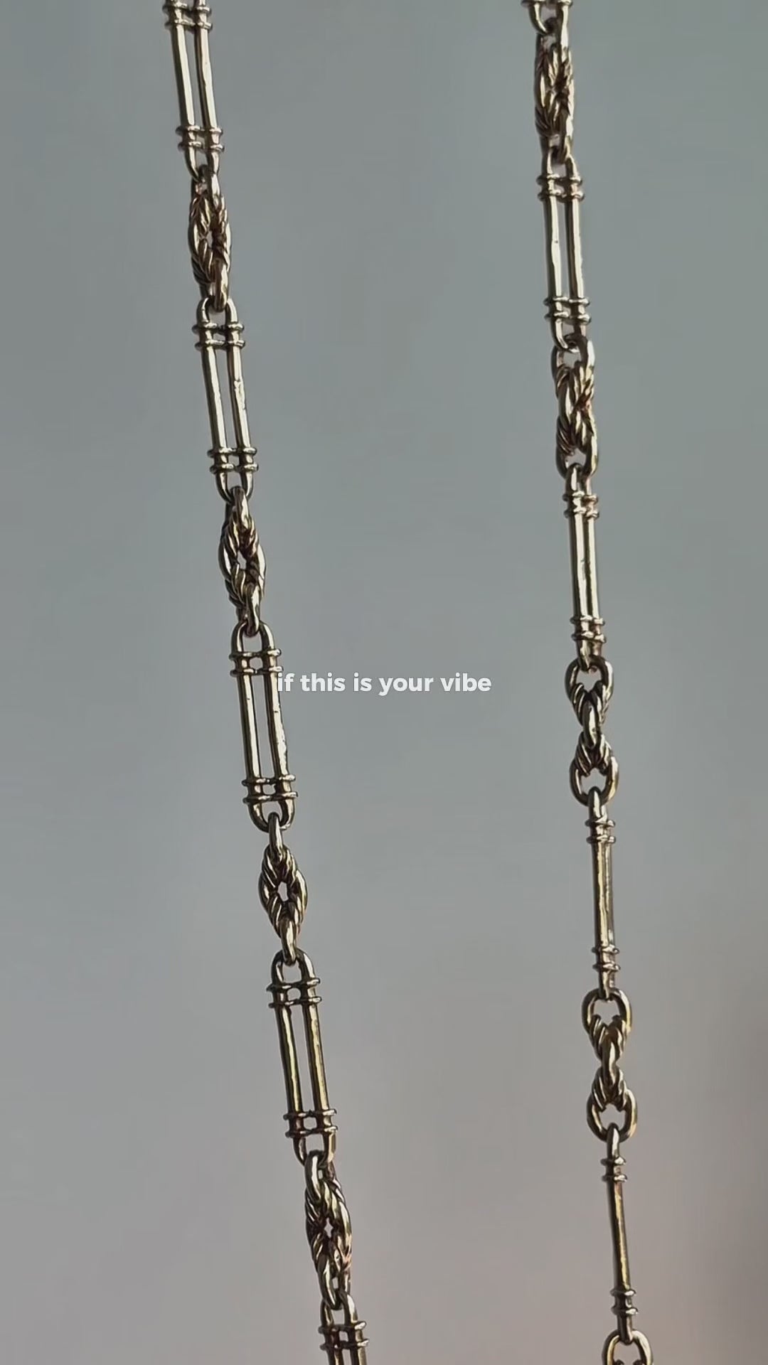 9CT GOLD TROMBONE & LOVER'S
KNOT LONG GUARD CHAIN