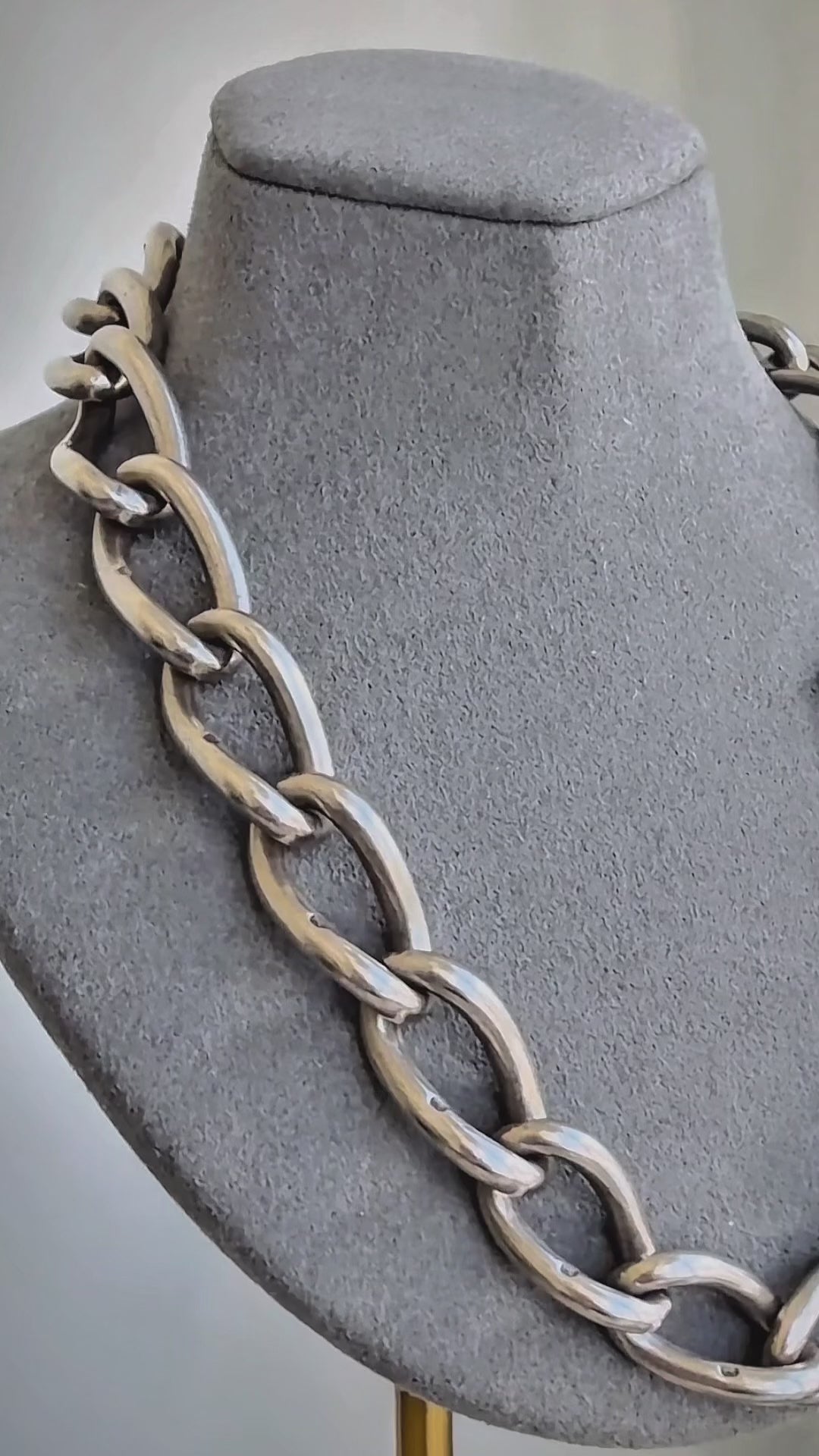 ANTIQUE 1914–15 STERLING SILVER ALBERT 15” chain & 14CT GOLD BOLT