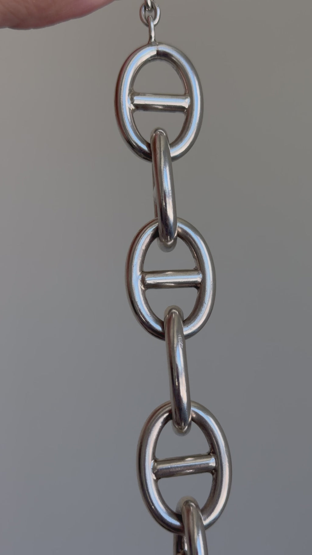 French Silver Mariner Heavy Mariner Bracelet Hallmarked