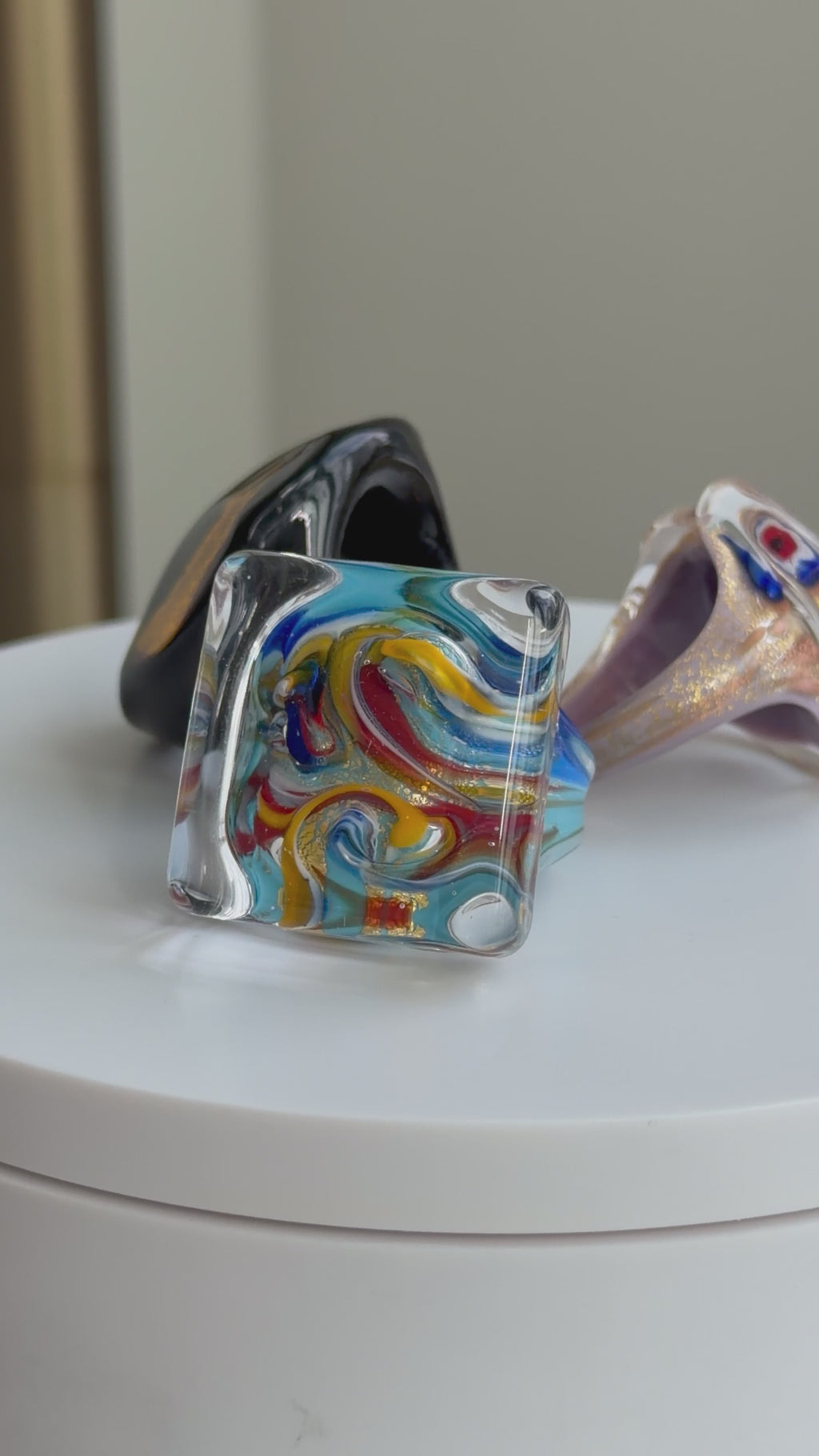 HEART MURANO GLASS RING