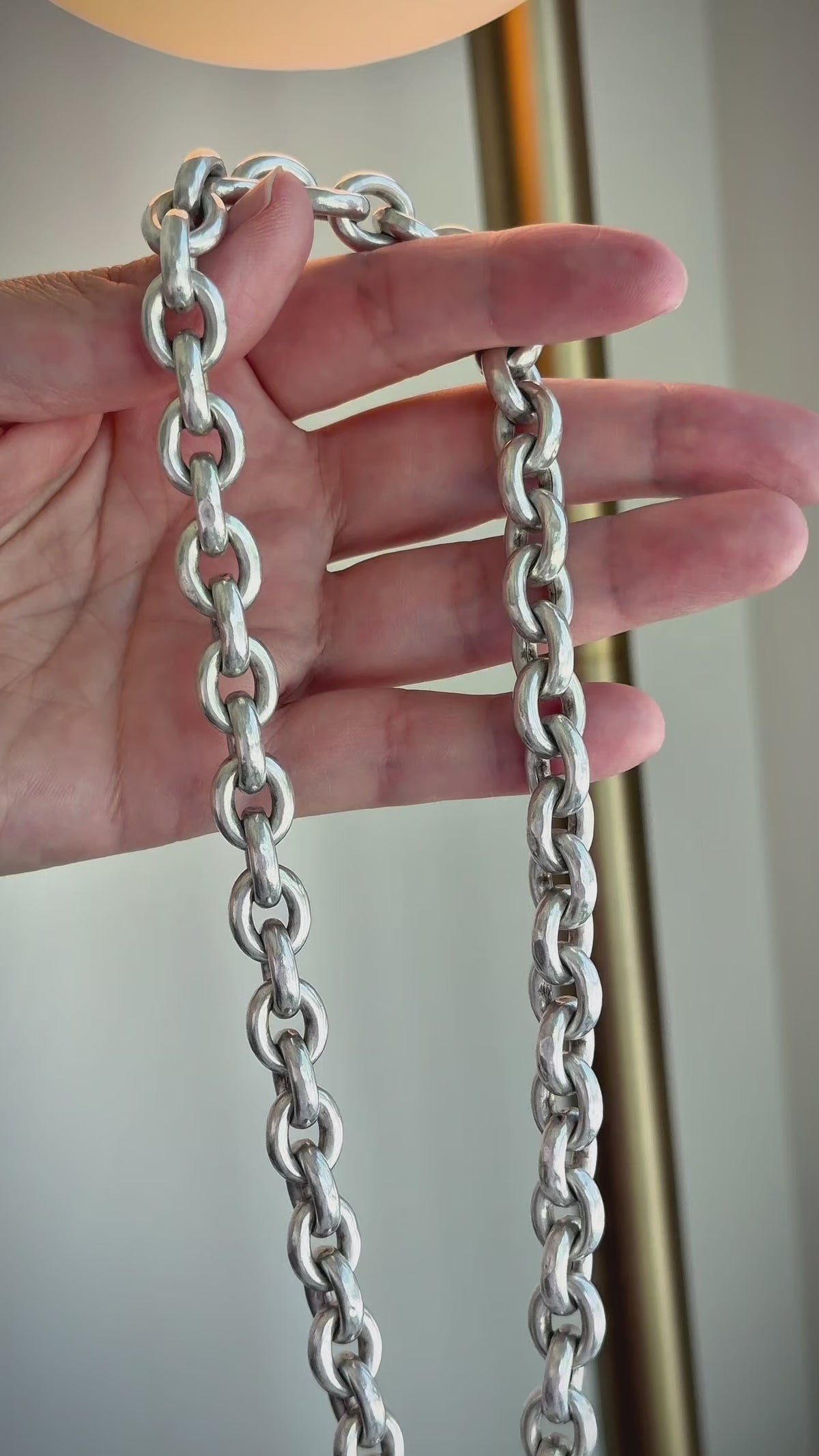 ANTIQUE PUFFY CABLE LINK CHAIN — DOUBLE BOLT