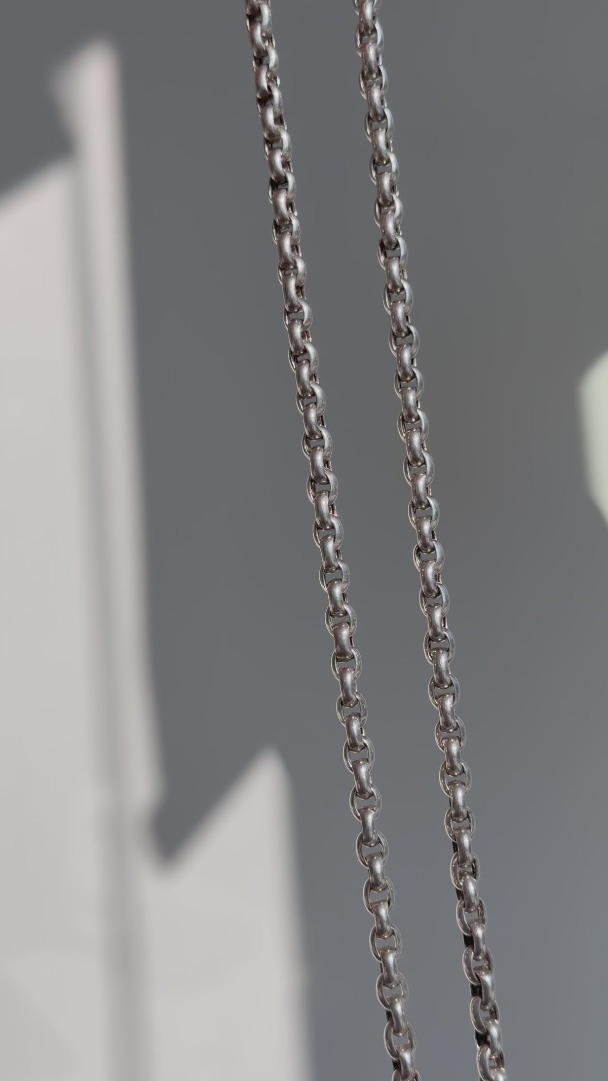 ANTIQUE SILVER GUARD CHAIN WITH 9CT GOLD DOG CLIP 28” 42gr.